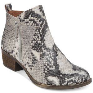 Lucky Brand Snake skin ankle boots